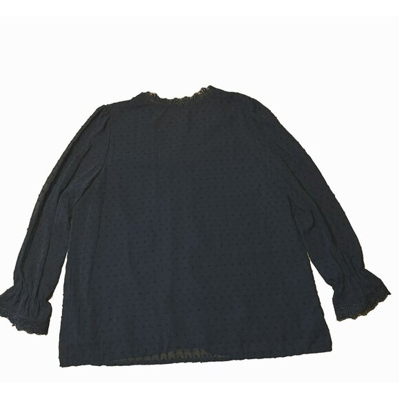 Unbranded Top 1X Bishop Sleeve Semi Sheer Goth Wimsigoth Fairy Grunge Romantic - Picture 6 of 8